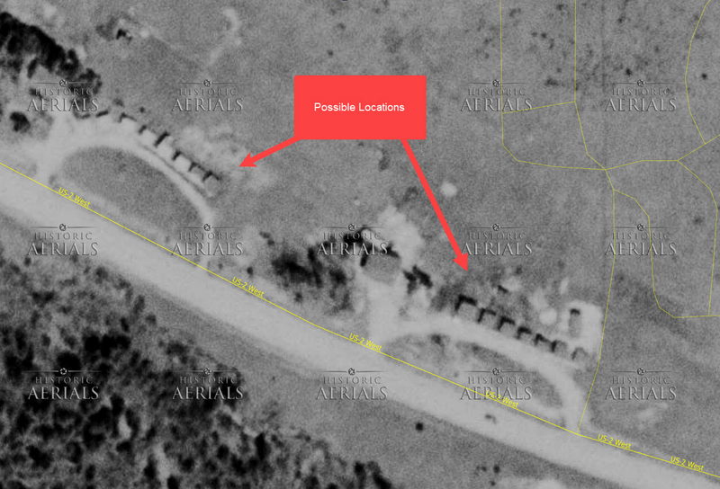 Gails Cabins - 1954 Aerial